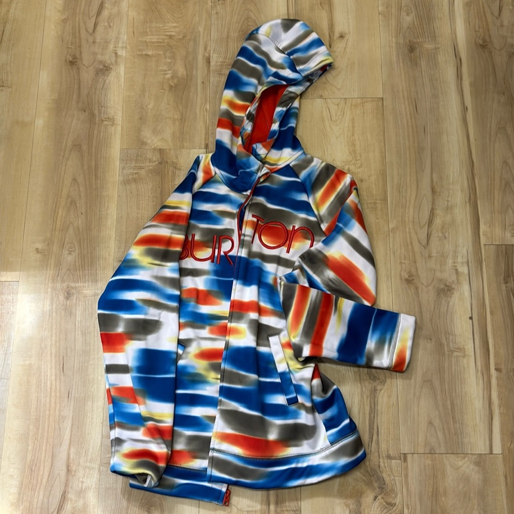 Burton WB Peak Dry-Ride Multicolor Zip-Up Hoodie Size medium